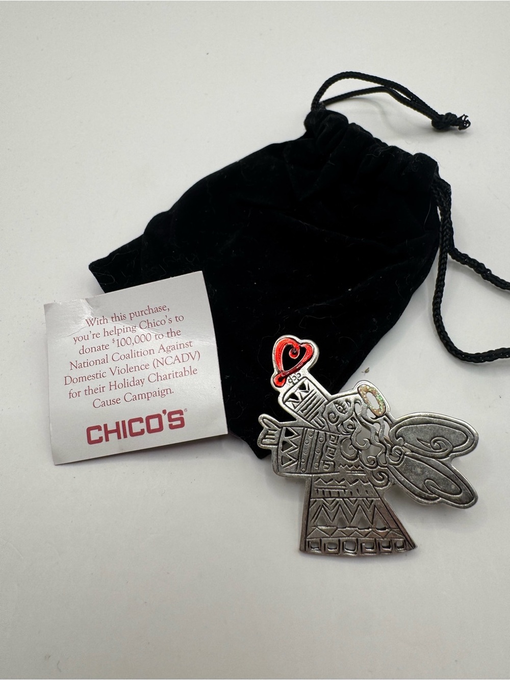 Chico’s Silver-Tone Angel Brooch BN3po - Picture 5 of 5